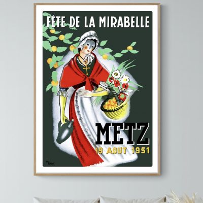 Affiche Fête de la Mirabelle, Metz - 1951
