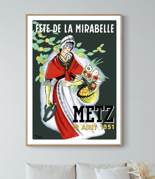 Affiche Fête de la Mirabelle, Metz - 1951