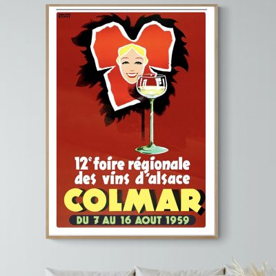 Affiche Foire des Vins d'Alsace, Colmar - 1959