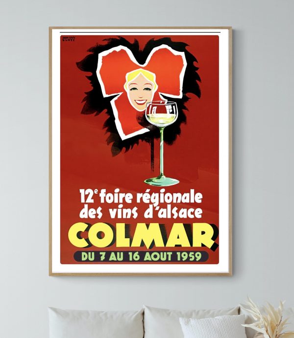 Affiche Foire des Vins d'Alsace, Colmar - 1959