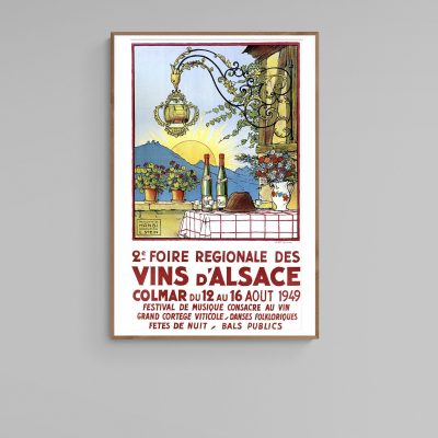 Affiche Foire Régionale des Vins d'Alsace - 1949