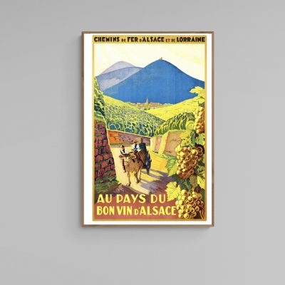Affiche Au Pays du bon vin d'Alsace