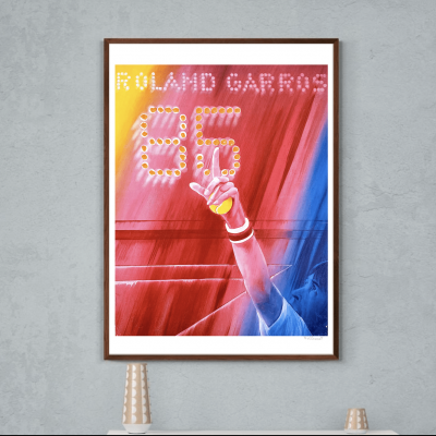 Affiche Roland Garros Tennis 1985