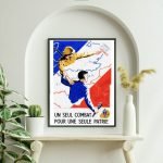 Affiche vintage de résistance française, symbole de lutte et de liberté.