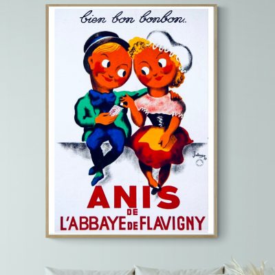 Affiche Anis de l'Abbaye de Flavigny, Bien Bon Bonbon