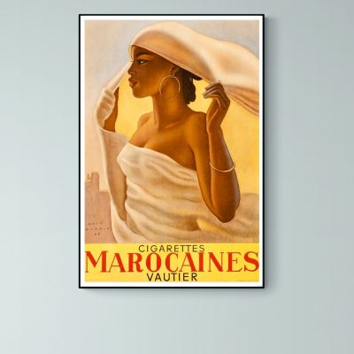Affiche Cigarettes Marocaines Vautier