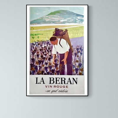 Affiche La Béran, vin rouge