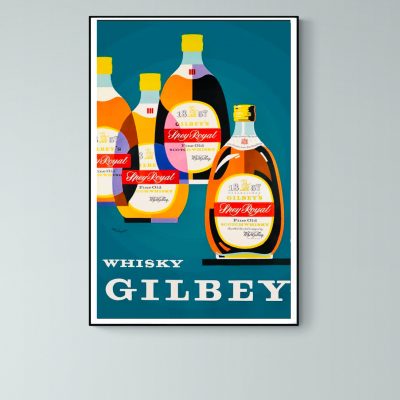 Affiche Whisky Gilbey