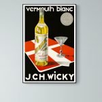 Vermouth blanc vintage affiche publicitaire pour le vermouth blanc.