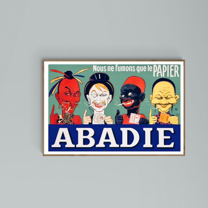 Affiche Abadie, nous ne fumons que le Papier