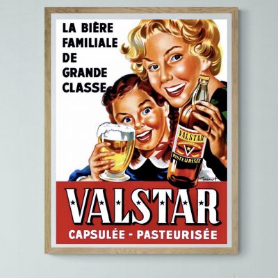 Affiche Valstar, la bière familiale de grande classe
