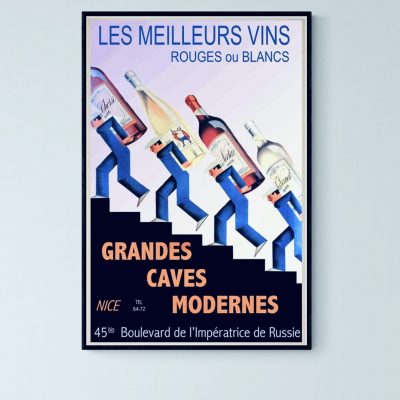 Affiche Les Meilleurs Vins Rouges ou Blancs
