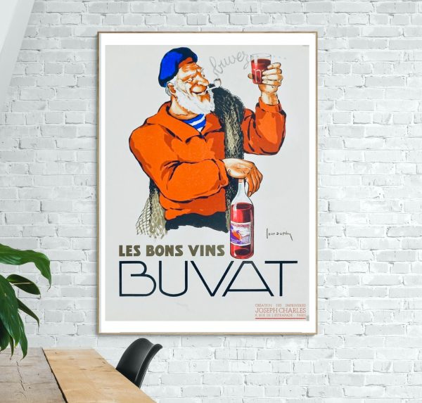 Affiche Les Bons Vins Buvat