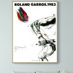 Affiche vintage "Affiche Liberty" pour cigarettes américaines, inspirée du style de Roland Garros 19.