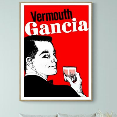Affiche Vermouth Gancia Homme