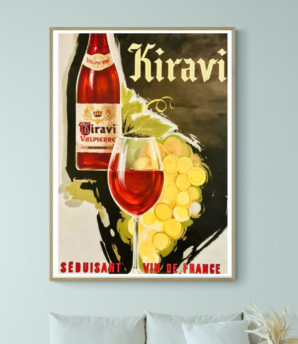 Bière Kiravi Valpirière avec verre de vin.