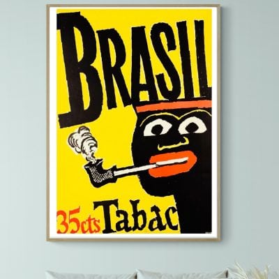 Affiche Brasil, 35cts Tabac