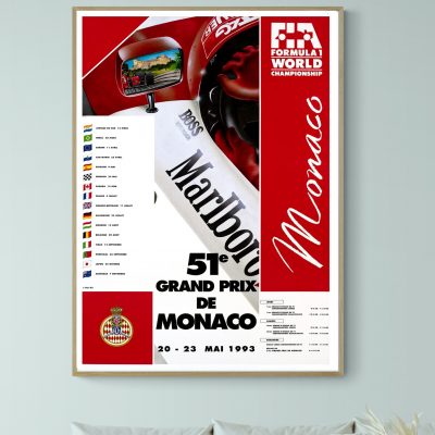 Affiche Grand Prix de Monaco 1993 Marlboro