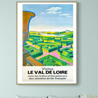 Affiche Visitez le Val de Loire avec les trains et les Autocars