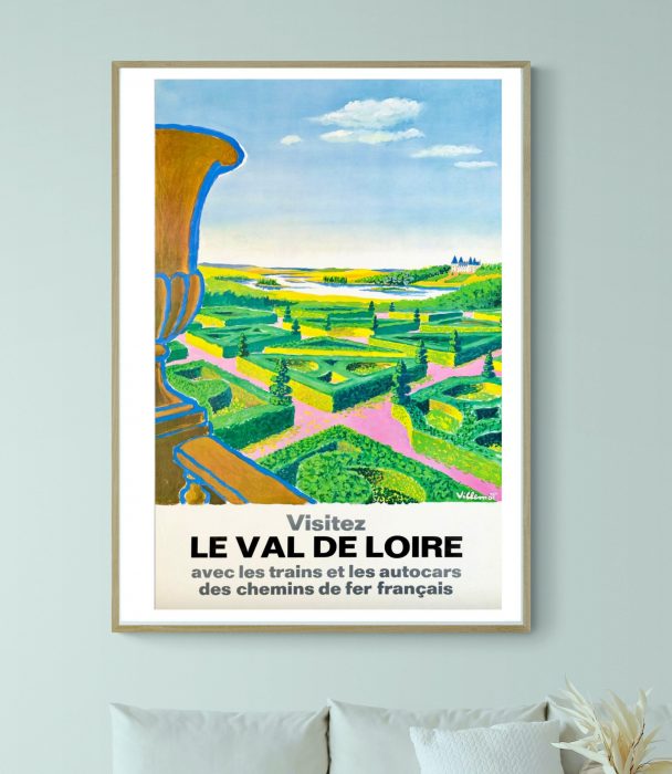 Affiche Visitez le Val de Loire avec les trains et les Autocars