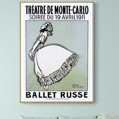 Affiche Théâtre du Monte Carlo, Ballet Russe - 1911