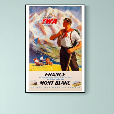Affiche Fly Twa - Mont Blanc
