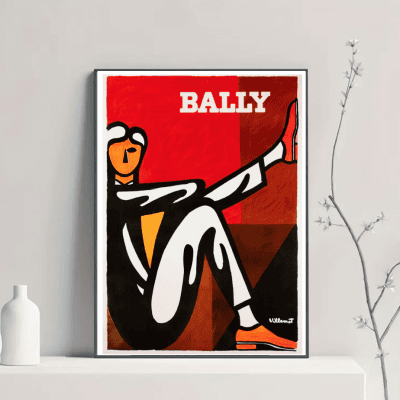Affiche Chaussures Bally 1980