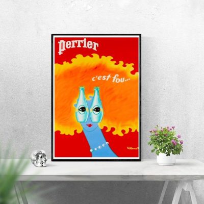 Affiche Perrier c'est fou Lunettes