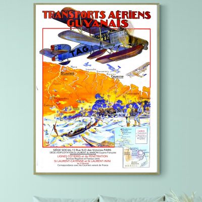 Affiche Transports Aériens Guyanais