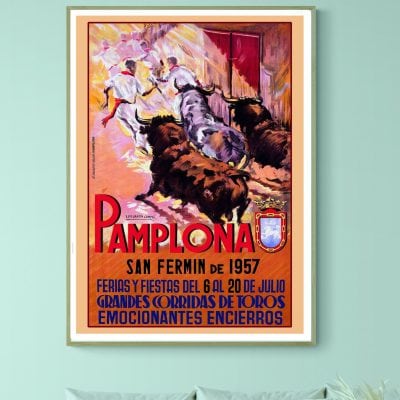 Affiche Fiesta de Pamplona - San Fermin 1957