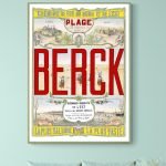 Affiche vintage de Brest, mettant en valeur la côte des Légendes et le chemin de fer du Nord et de l.