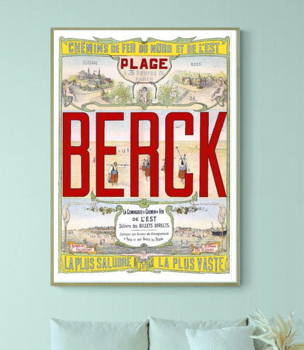 Affiche vintage de Brest, mettant en valeur la côte des Légendes et le chemin de fer du Nord et de l.