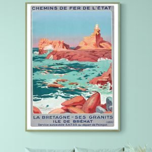 Affiche Ile de Brehat - La Bretagne, Ses Granits