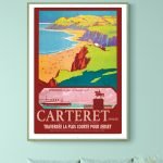 Affiche vintage de la côte des Légendes à Brest, illustrant la beauté naturelle et le charme maritim.