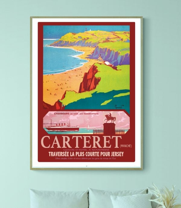 Affiche vintage de la côte des Légendes à Brest, illustrant la beauté naturelle et le charme maritim.