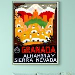 Affiche vintage de la Feria de Pamplona, San Fermin 1991, avec couleurs vives et design rétro.