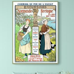 Affiche Excursions en Bretagne Normandie