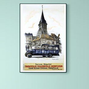 Affiche Bus Trouville, Villerville, Honfleur