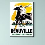 Affiche vintage de la Bretagne avec un cavalier en polo.