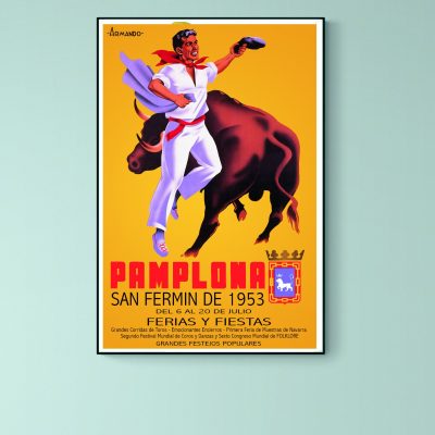 Affiche Fiesta de Pamplona - San Fermin 1953