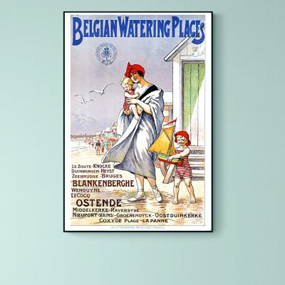 Affiche Belgian Watering Plages