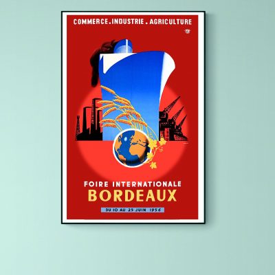 Affiche Foire Internationale Bordeaux 1956