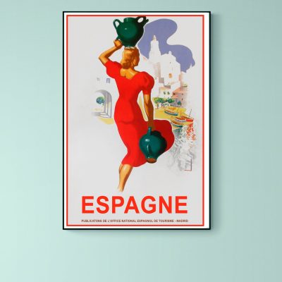 Affiche Espagne Robe Rouge