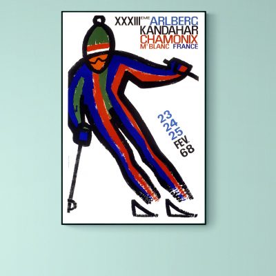 Affiche Chamonix Kandahar Arlberg