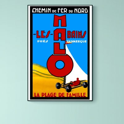 Affiche Malo les Bains - La Plage de Famille