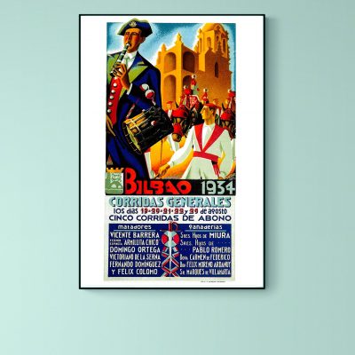 Affiche Corridas Générales Bilbao 1934