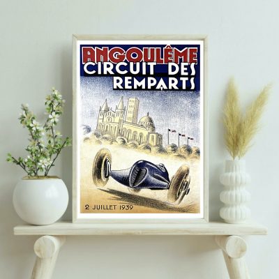 Affiche Angoulême, circuit des Remparts 1939