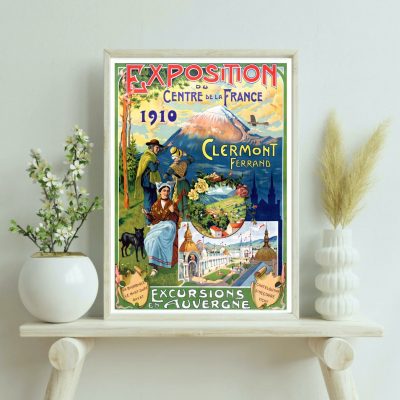Affiche Exposition Clermont Ferrand 1910