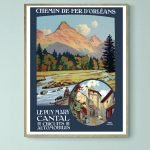 Affiche vintage de la Creuse avec la Sedelle à Crozant, paysage emblématique de la région.