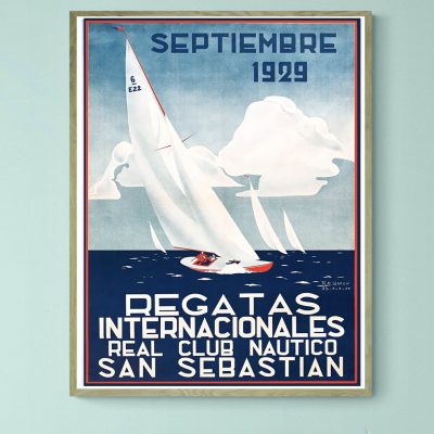 Affiche San Sebastian Regatas Internationales 1929